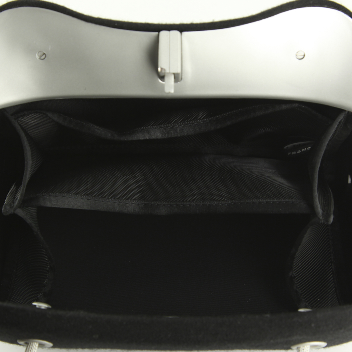 Borsa Chanel in tela nera e plexiglas grigio - Detail D2