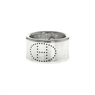 Hermes Eclipse large model ring in silver