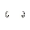 Chaumet Class One earrings in white gold,  diamonds and rubber - 00pp thumbnail