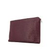 Bottega Veneta pouch in burgundy braided leather - 00pp thumbnail