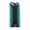 Billetera Bottega Veneta en cuero trenzado azul verdoso - Detail D2 thumbnail