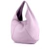 Bottega Veneta bag worn on the shoulder or carried in the hand in purple grained leather - 00pp thumbnail