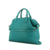 Bottega Veneta handbag in blue Lagon braided leather - 00pp thumbnail