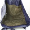 Shopping bag Bottega Veneta in pelle blu marino e pelle intrecciata blu marino - Detail D2 thumbnail