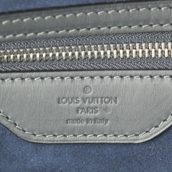 Louis Vuitton Weekend travel bag in grey blue epi leather - Detail D3