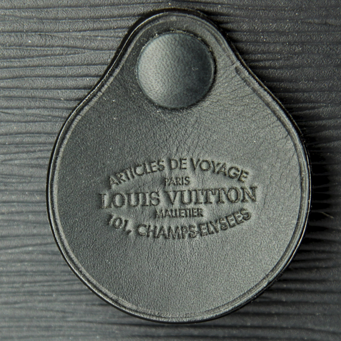 Louis Vuitton Weekend travel bag in grey blue epi leather - Detail D4