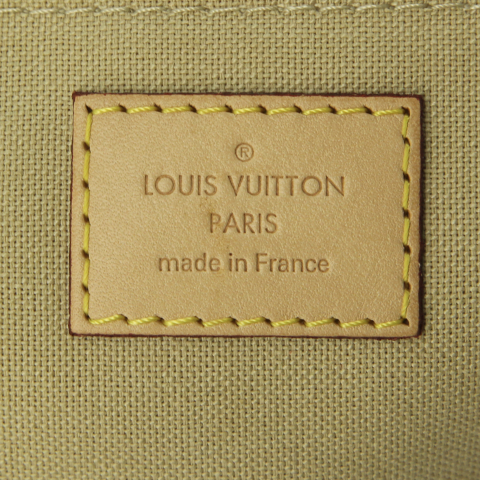 Sac/pochette Louis Vuitton en toile damier azur et cuir naturel - Detail D3