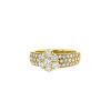 Van Cleef & Arpels Fleurette large model ring in yellow gold and diamonds - 00pp thumbnail