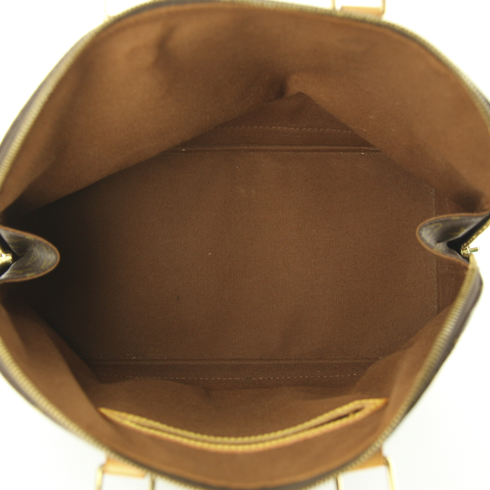 Bolso de mano Louis Vuitton Alma en lona Monogram y cuero natural - Detail D2