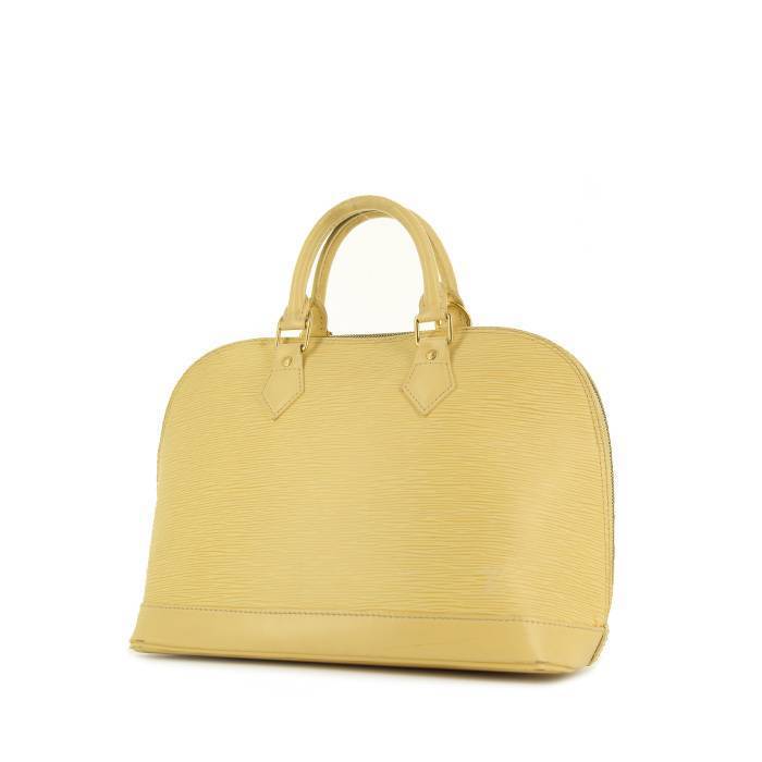 Bolso de mano Louis Vuitton Alma modelo pequeño en cuero Epi amarillo - 00pp