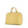 Louis Vuitton Alma small model handbag in vanilla yellow epi leather - 00pp thumbnail