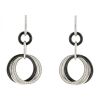 Cartier Trinity large model pendants earrings in white gold,  ceramic and diamonds - 00pp thumbnail