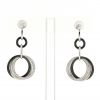 Cartier Trinity large model pendants earrings in white gold,  ceramic and diamonds - 360 thumbnail