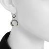 Cartier Trinity large model pendants earrings in white gold,  ceramic and diamonds - Detail D1 thumbnail