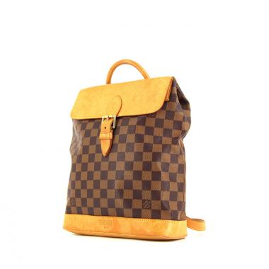 Mochila Louis Vuitton Soho en lona a cuadros ébano y cuero natural