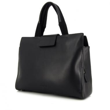 Sac à main Prada Sac Cabas en cuir gris anthracite