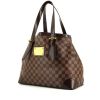Louis Vuitton Hampstead shoulder bag in ebene damier canvas and chocolate brown leather - 00pp thumbnail