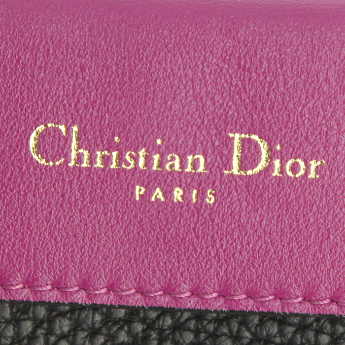 Dior Be Dior shoulder bag in black grained leather - Detail D4