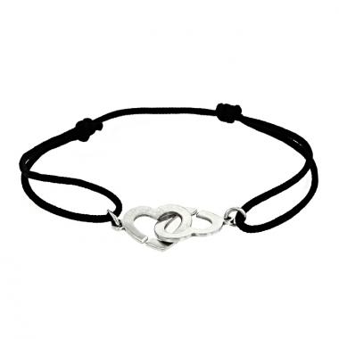 Bracelet Dinh Van Double Coeur en or blanc