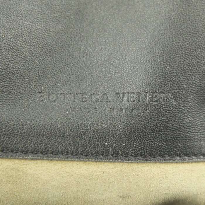 Bottega Veneta Sloane handbag in grey braided leather - Detail D3