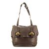Saint Laurent handbag in brown leather - 360 thumbnail