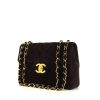 Chanel Timeless jumbo handbag in brown quilted suede - 00pp thumbnail