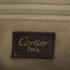 Cartier Marcello small model handbag in brown glittering leather and brown wood - Detail D3 thumbnail