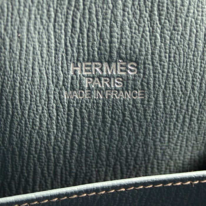 Hermes Jypsiere messenger bag in blue togo leather - Detail D3