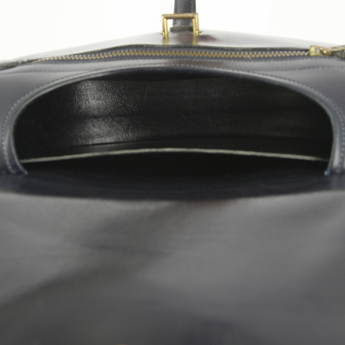 Sac à main Hermes Balle De Golf en cuir box bleu - Detail D2