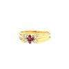 Van Cleef & Arpels small model 1980's ring in yellow gold,  diamonds and ruby - 00pp thumbnail