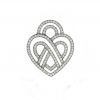 Pendentif Poiray Coeur Fil moyen modèle en or blanc et diamants - 360 thumbnail