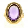 Half-articulated Poiray Indrani large model ring in yellow gold and amethyst - 360 thumbnail