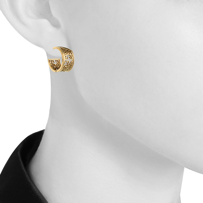 Poiray Coeur Fil earrings in pink gold