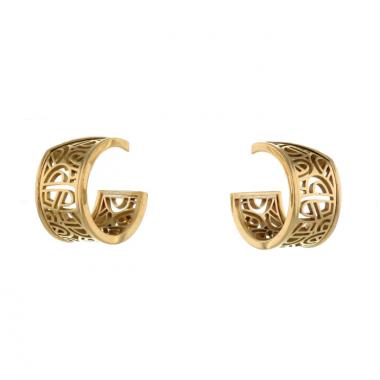 Poiray Coeur Fil earrings in pink gold