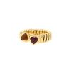 Articulated Bulgari Tubogas ring in yellow gold,  garnet and citrine - 00pp thumbnail
