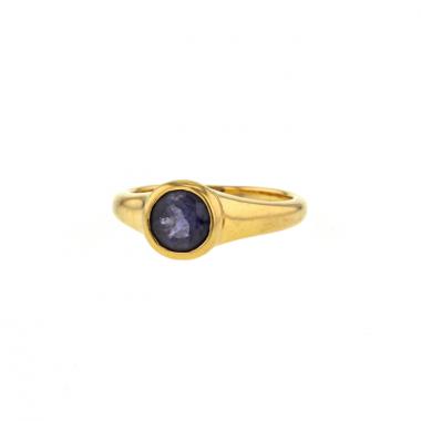 Bulgari Caleidos 1980's ring in yellow gold and amethyst