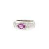 Boucheron Axelle ring in white gold,  diamonds and sapphire - 00pp thumbnail