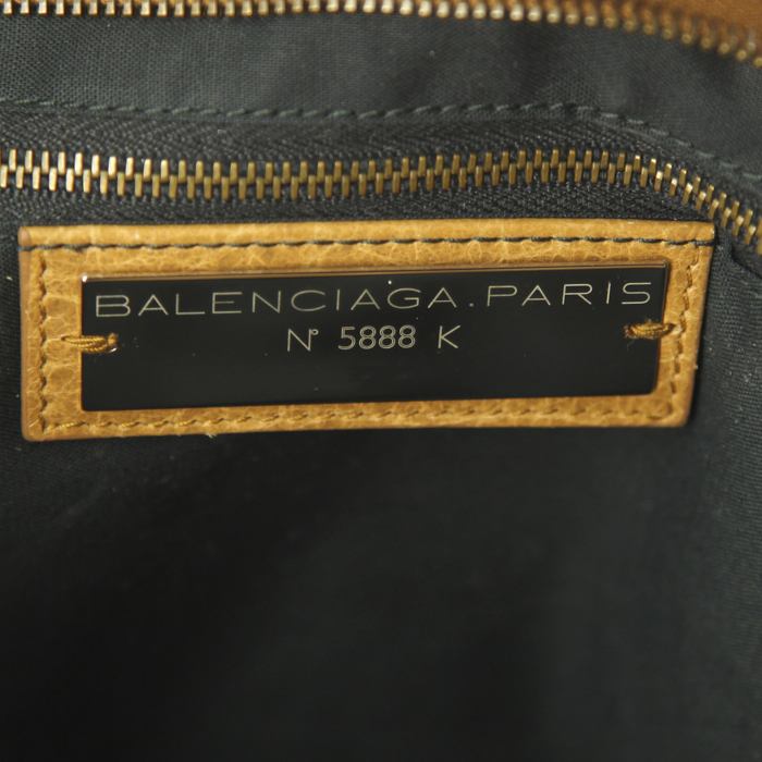 Balenciaga Classic City handbag in brown leather - Detail D4