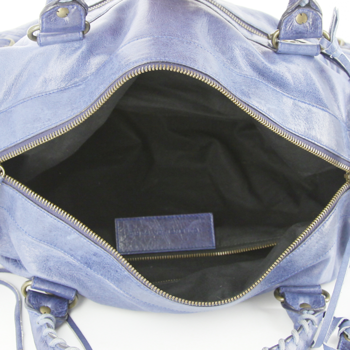 Balenciaga Twiggy handbag in royal blue leather - Detail D2