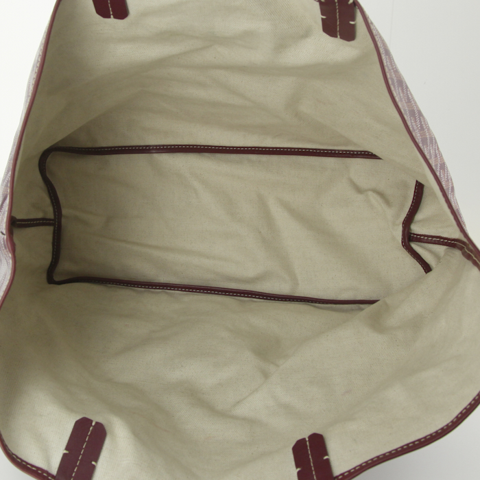 Bolso Cabás Goyard Saint-Louis en lona Monogram revestida morada y cuero morado - Detail D2