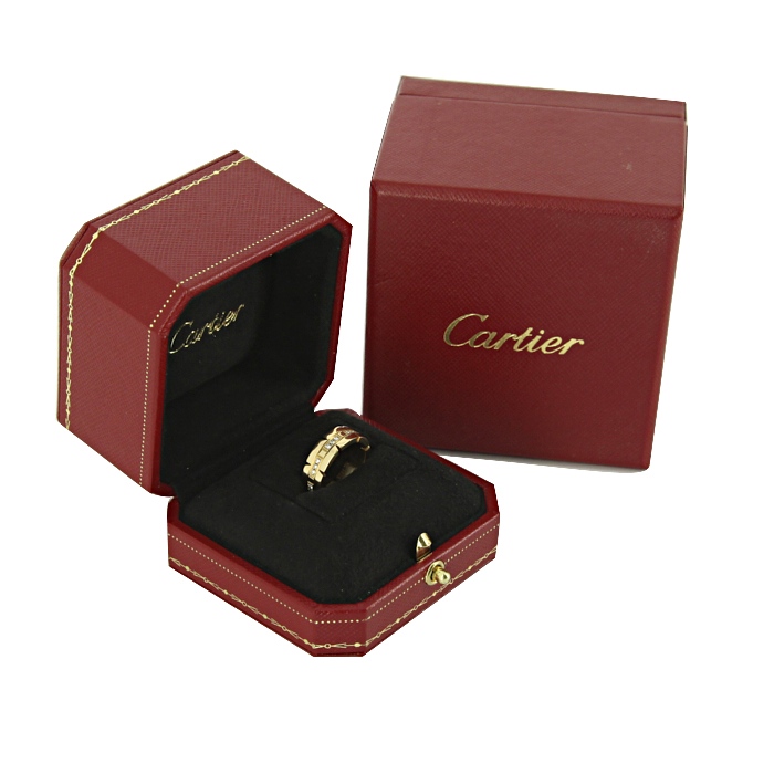 Anello Cartier Tank in oro giallo e diamanti - Detail D2