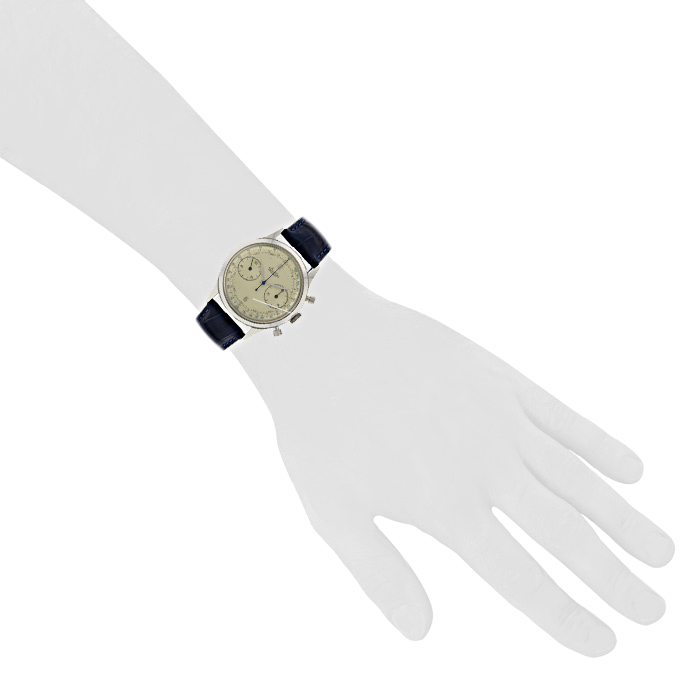 Montre Breitling Chronographe Premier en acier Vers  1950 - Detail D1