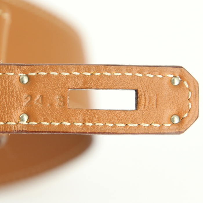 Sac à main Hermes Kelly Lakis en cuir Swift gold - Detail D5