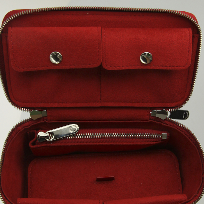 Caja de joyas Louis Vuitton en cuero Epi rojo - Detail D2