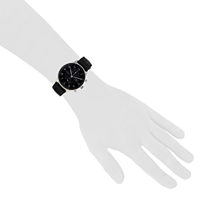 Orologio IWC Portuguese-Chronograph in acciaio Ref :  3714 Circa  2000 - Detail D1