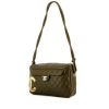 Chanel Cambon shopping bag in khaki quilted leather - 00pp thumbnail