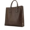 Prada shopping bag in chocolate brown leather saffiano - 00pp thumbnail