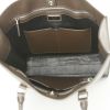Prada shopping bag in chocolate brown leather saffiano - Detail D2 thumbnail