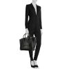 Celine Luggage Mini handbag in black leather - Detail D1 thumbnail