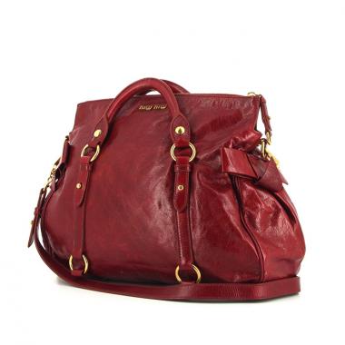 Bolso bandolera Miu Miu Vitello en cuero rojo